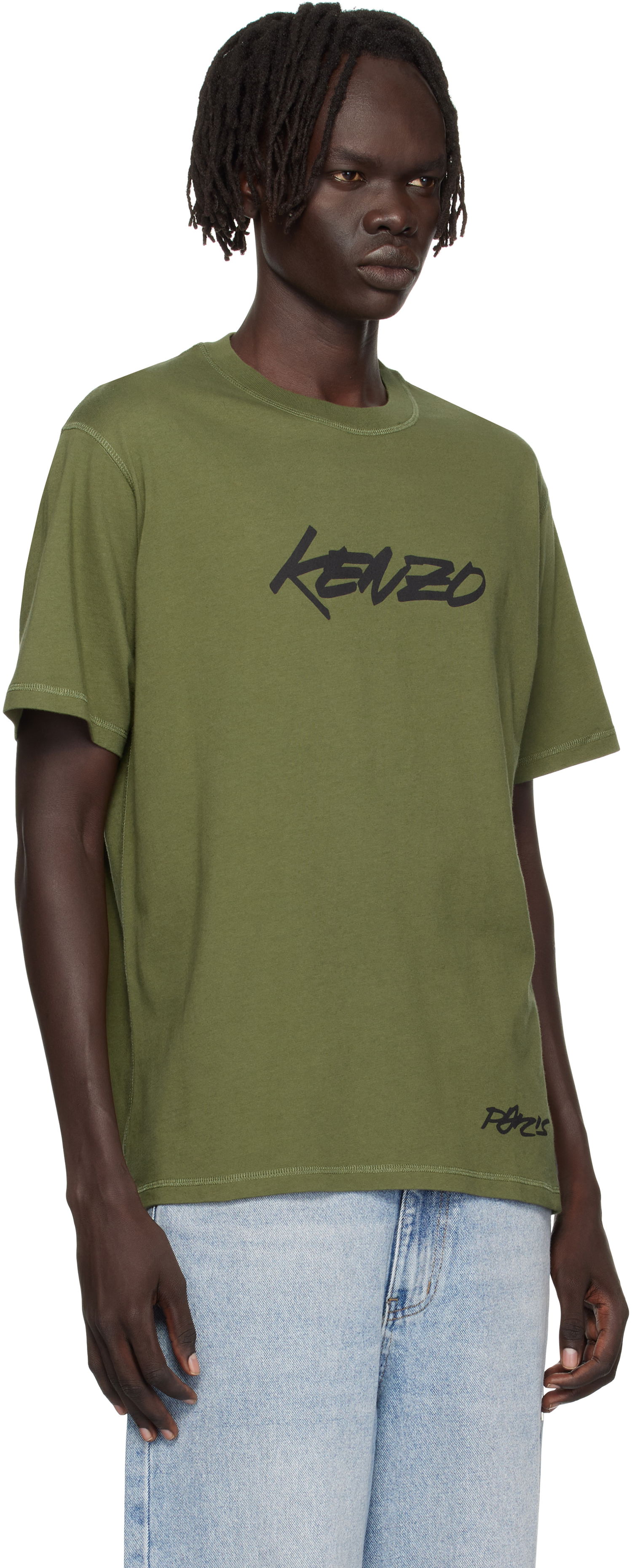 Tričko KENZO Kenzo Paris Futura 2000 Edition Cotton T-Shirt Zelené | FF65TS2524SG, 1