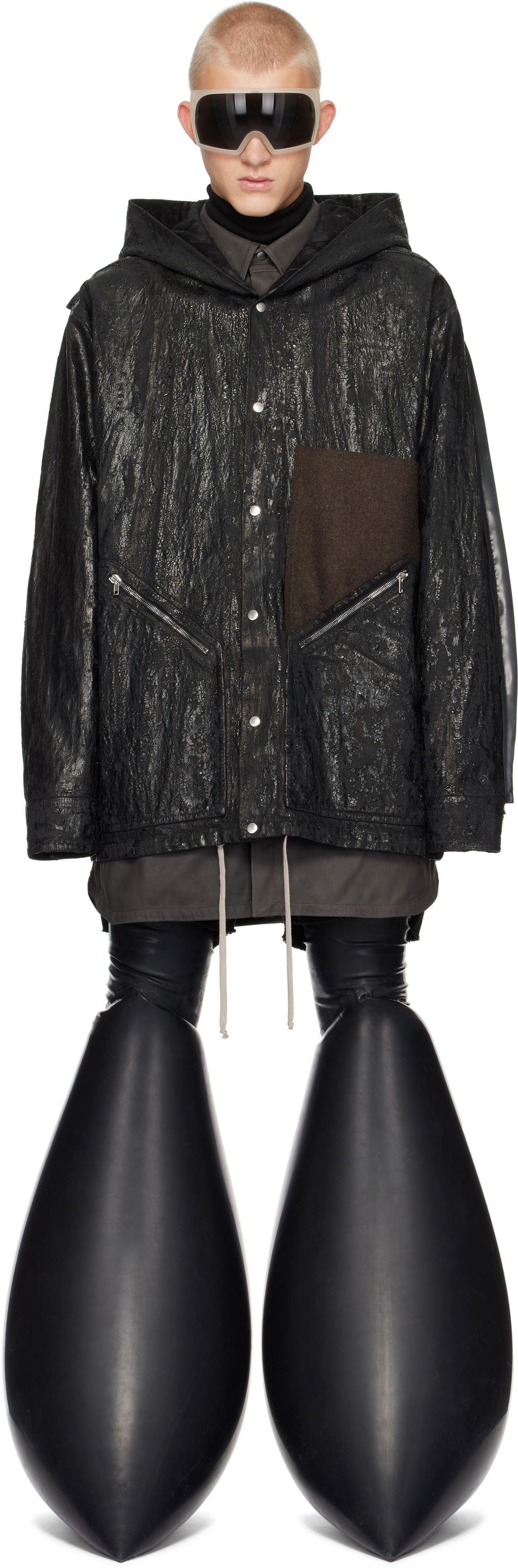 Bunda Rick Owens Denim Jacket Čierna | RR02D6713 BMTWTY, 0