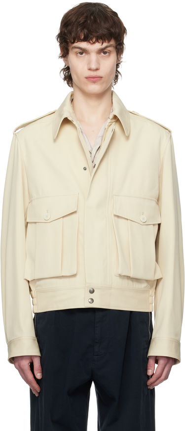 Bomber bunda Dries Van Noten Dries Van Noten Wool Gabardine Jacket Béžová | 251-020510-1176, 0