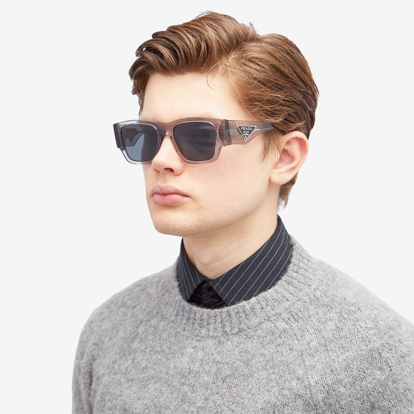 Transparent Dark Grey Sunglasses