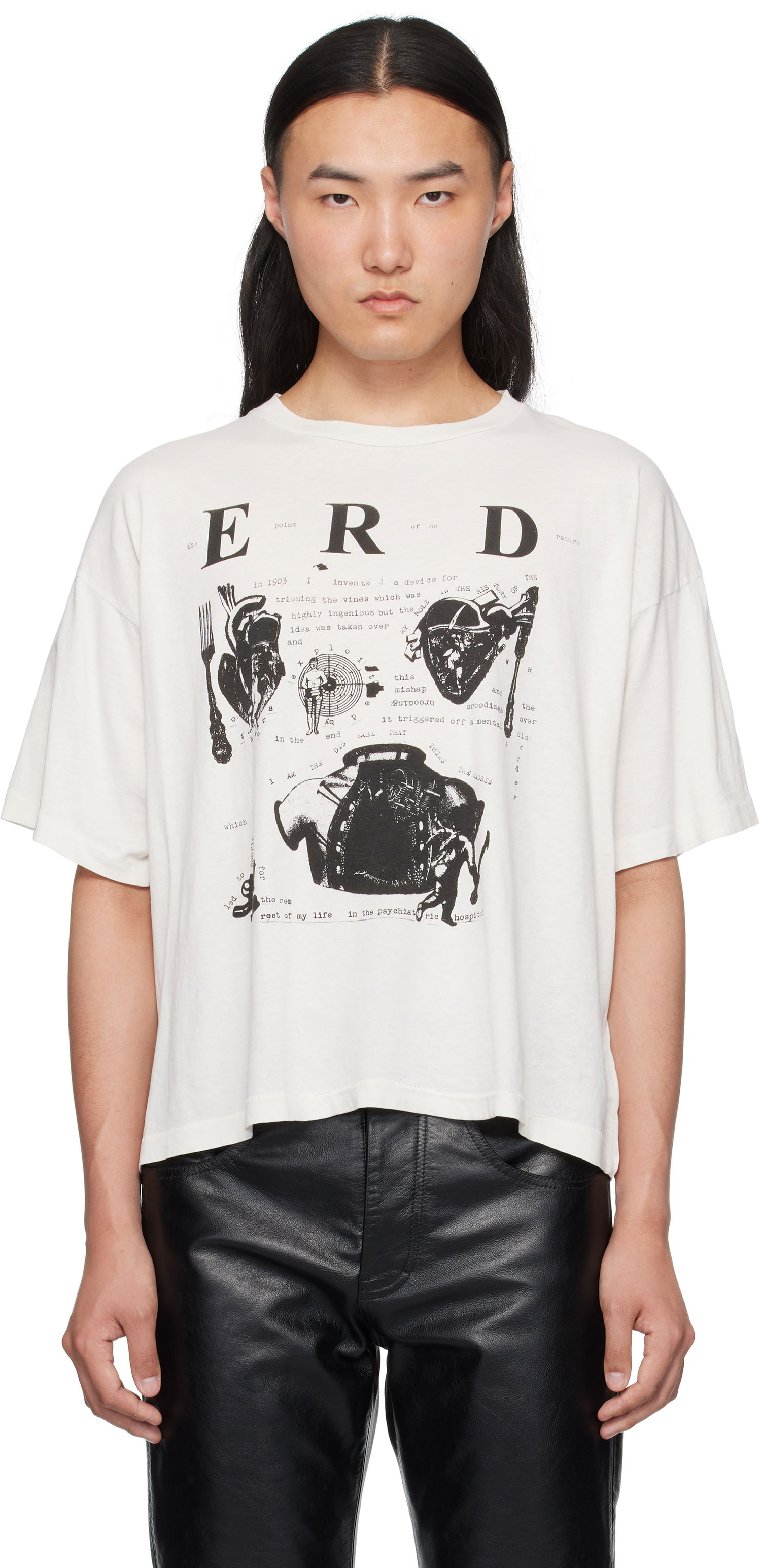 Crop Top Enfants Riches Déprimés Enfants Riches Déprimés 'My Role In The War' Graphic T-Shirt Biela | 010-830, 0