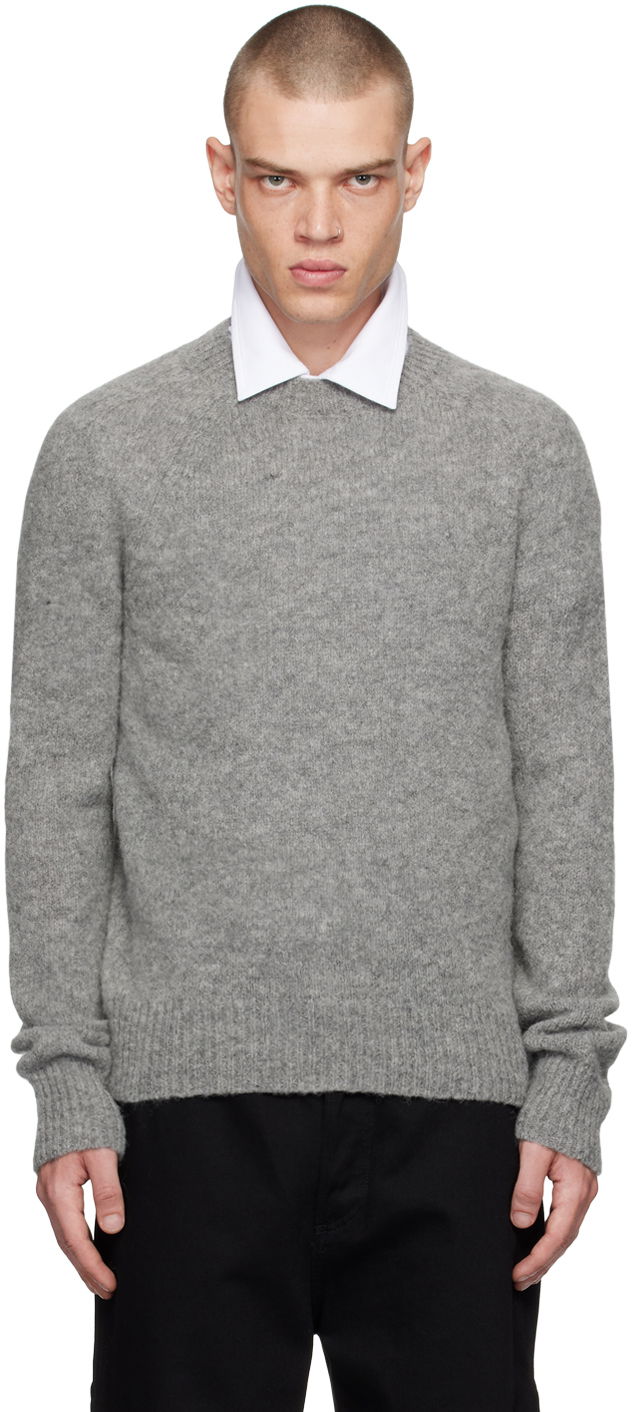 Sveter Dries Van Noten Alpaca Crewneck Sweater Šedá | 242-021242-9709, 0