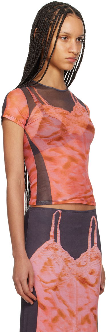 Tričko Miaou Miaou Mini Sheer T-Shirt Oranžová | 7026PM2LIP, 1