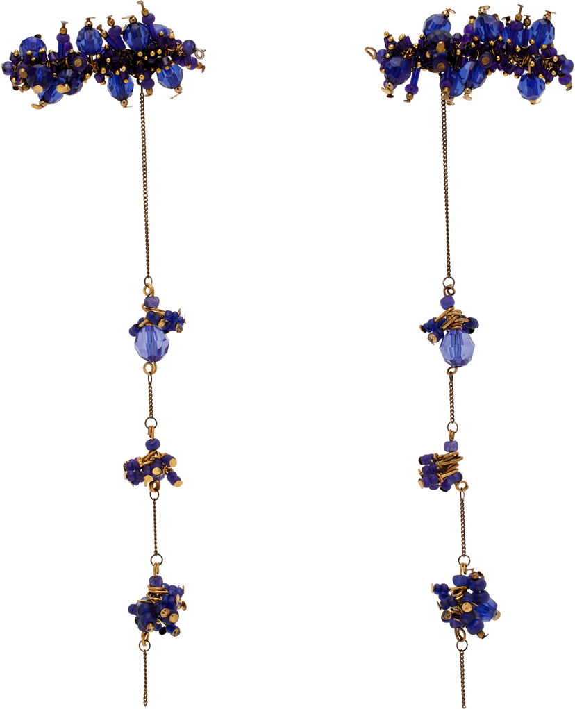 Náušnice Dries Van Noten Embroidered Earrings Metalická | 242-018228-052