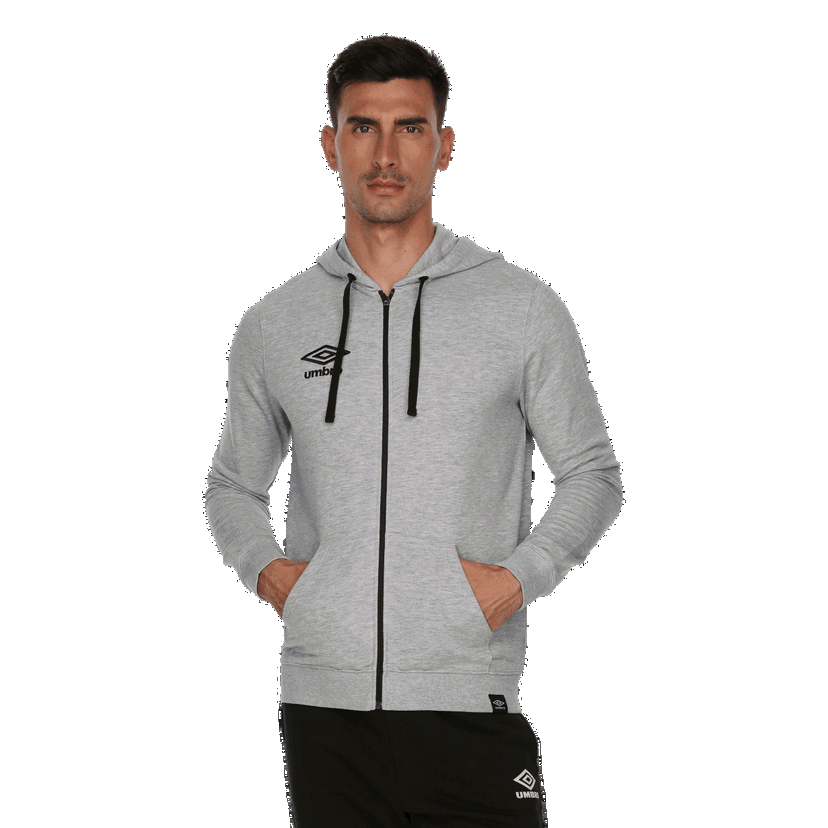 Mikina Umbro Essentials Full-Zip Hooded Sweatshirt Šedá | UMA243M602-3A