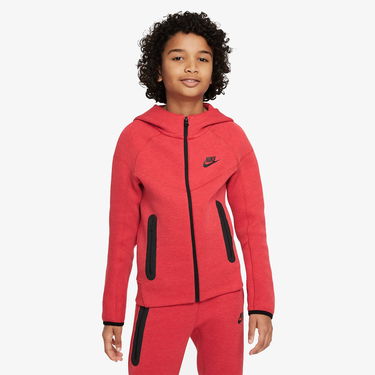 Mikina Nike Sportswear Tech Fleece Hoodie Červená | FD3285-672, 0