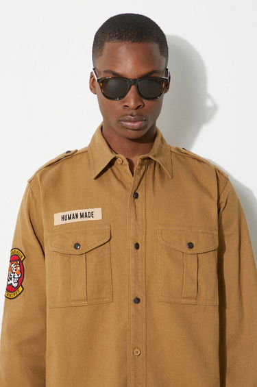 Košeľa Human Made Boy Scout Regular Fit Shirt Hnedá | HM27SH001, 4