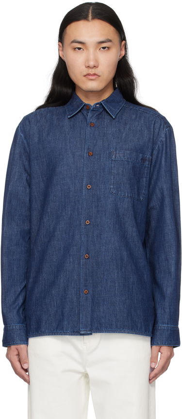 Košeľa A.P.C. Denim Shirt Modrá | COGXF-H12553, 0