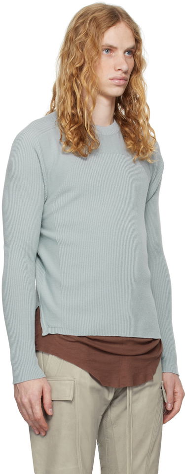 Sveter Rick Owens Rick Owens Porterville Ribbed Geo Sweater Šedá | RU02D6639 RIBM, 1