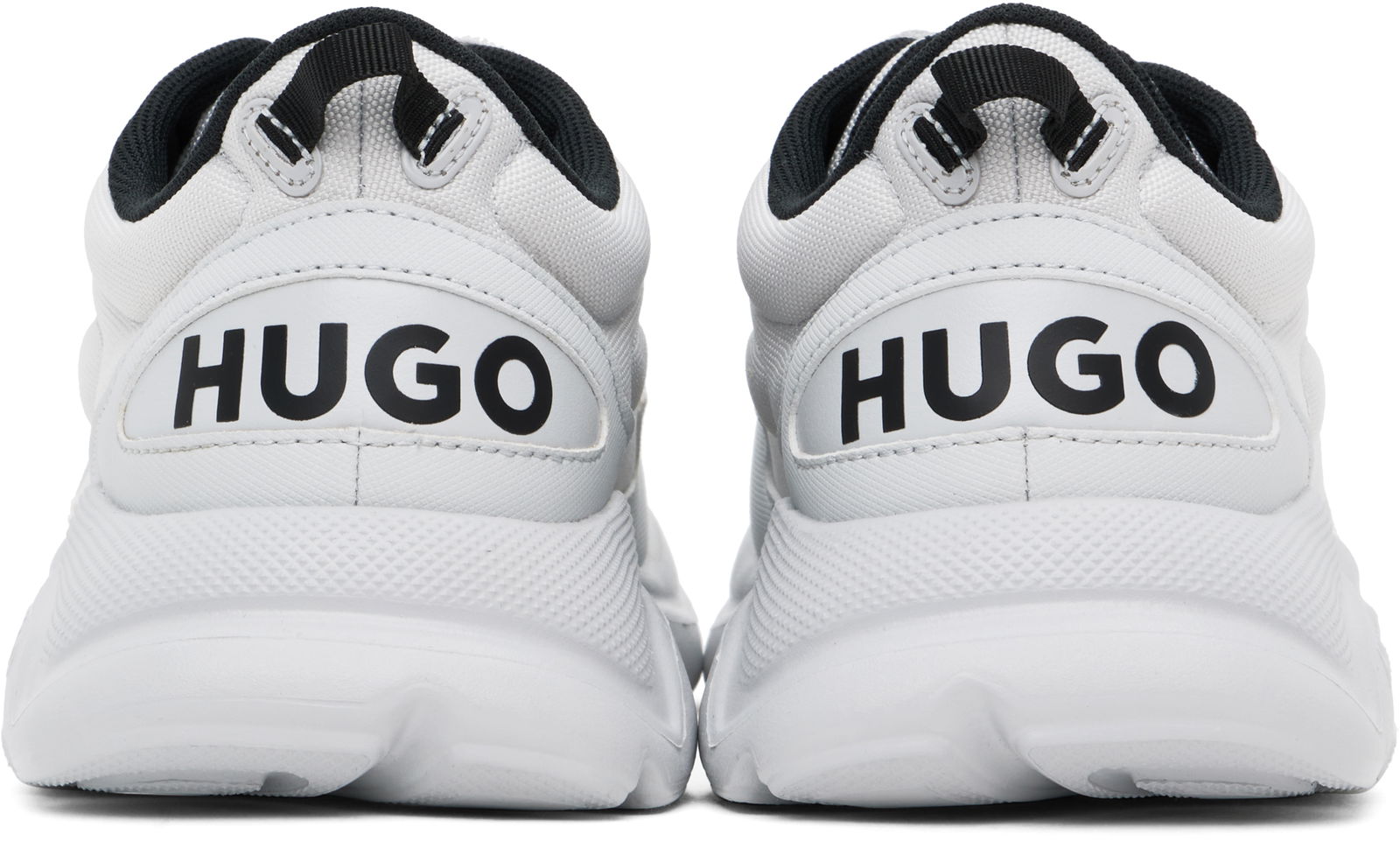 Hugo Gray Faux-Leather Sneakers