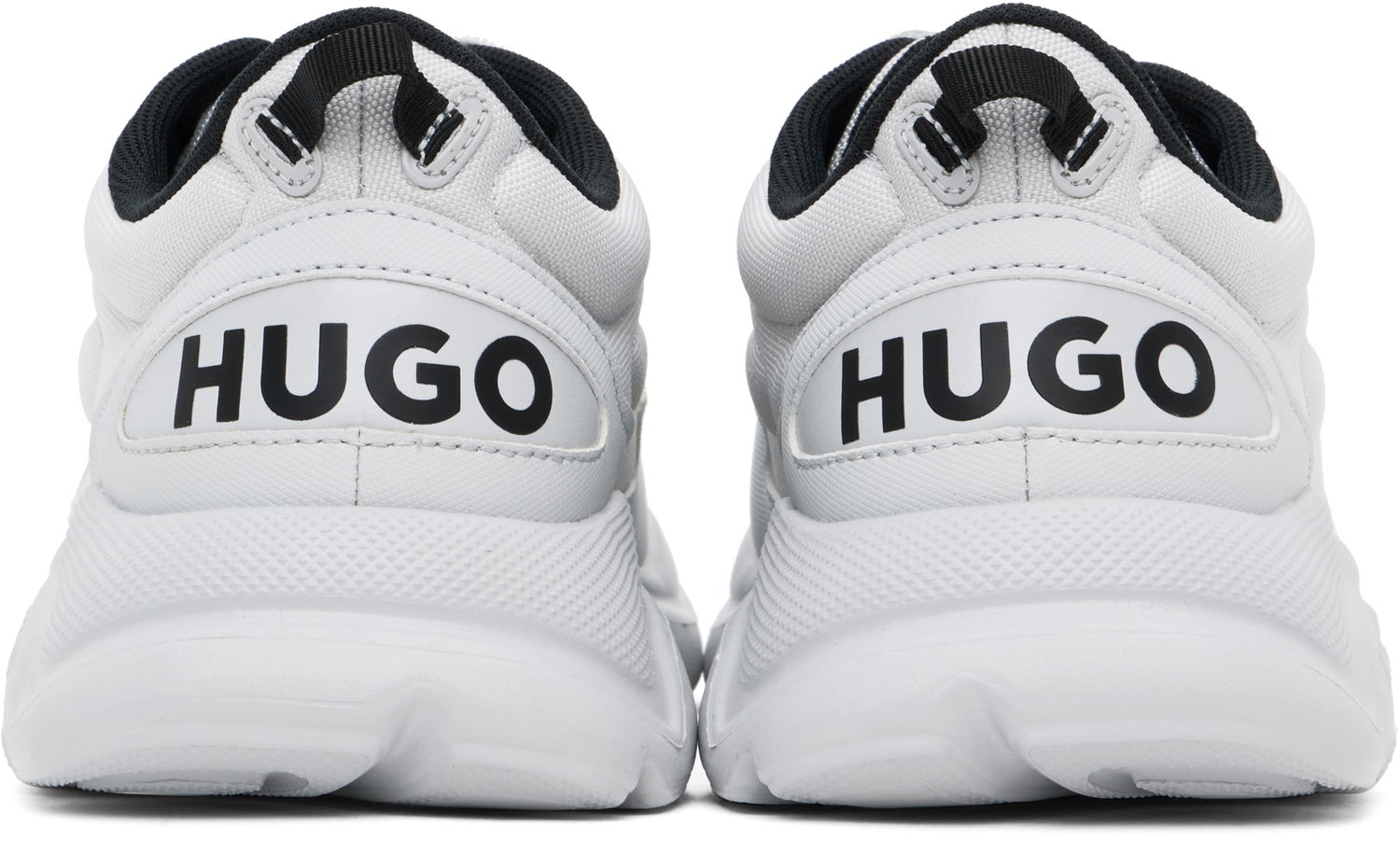 Oblečenie BOSS Hugo Gray Faux-Leather Sneakers Biela | 50536960, 1