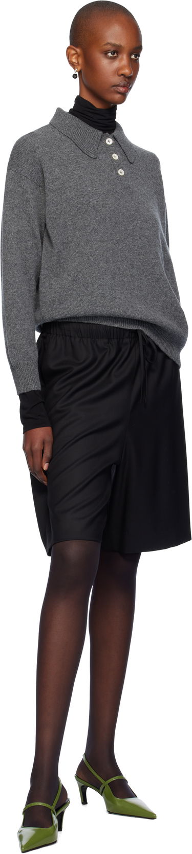 Sveter &Daughter Wool Polo Sweater Šedá | HKN03893, 3
