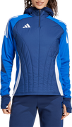 Tiro 24 Competition Winterized Hooded Padded Quarter-Zip Training Top with Thumbholes