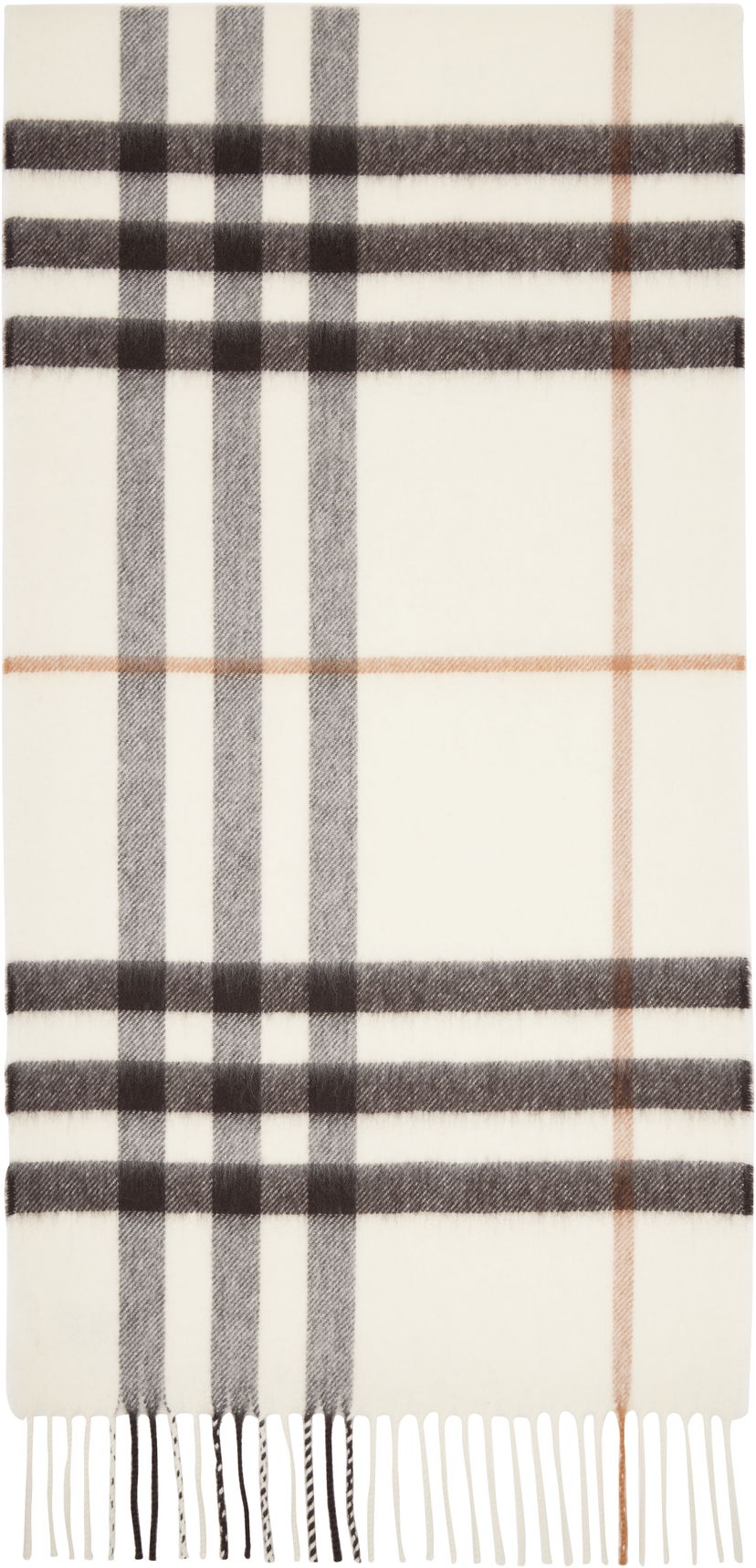 Šál Burberry Burberry Check Cashmere Scarf Biela | 8112634