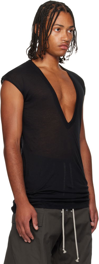 Tričko Rick Owens Rick Owens Concordians Dylan Deep V-Neck T-Shirt Čierna | RU02E1157 UC, 1