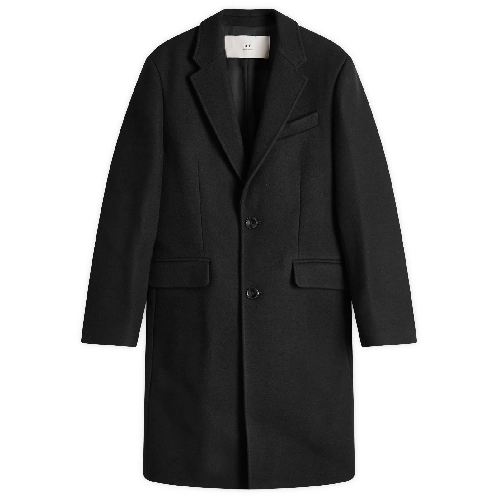 Two Button Overcoat Black