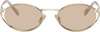 Round Metal-Frame Sunglasses