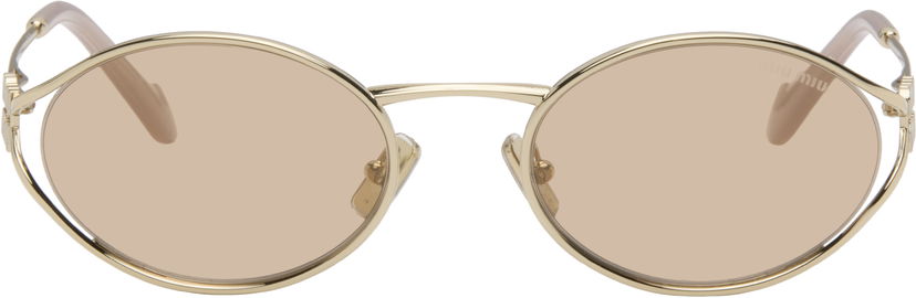 Slnečné okuliare Miu Miu Round Metal-Frame Sunglasses Metalická | 0MU 52YS 8056262087244