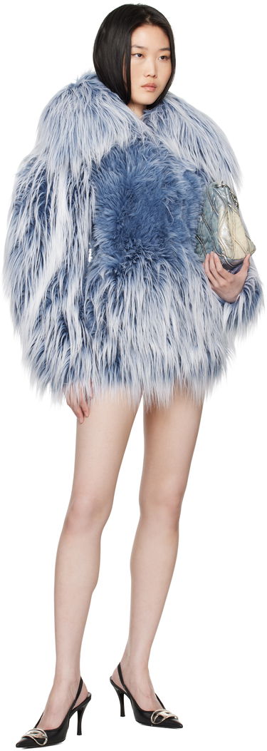 Kabáty Diesel Faux-Fur Jacket Modrá | A16453 0KNAB, 4