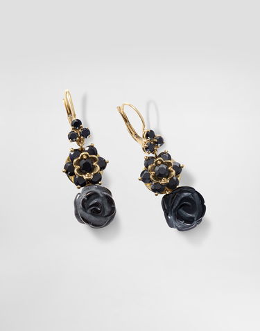 Náušnice Dolce & Gabbana Dolce & Gabbana Sicily 18K Yellow Gold, Black Sapphires & Jade Earrings Čierna | WEDS8GW0001ZOO00, 3