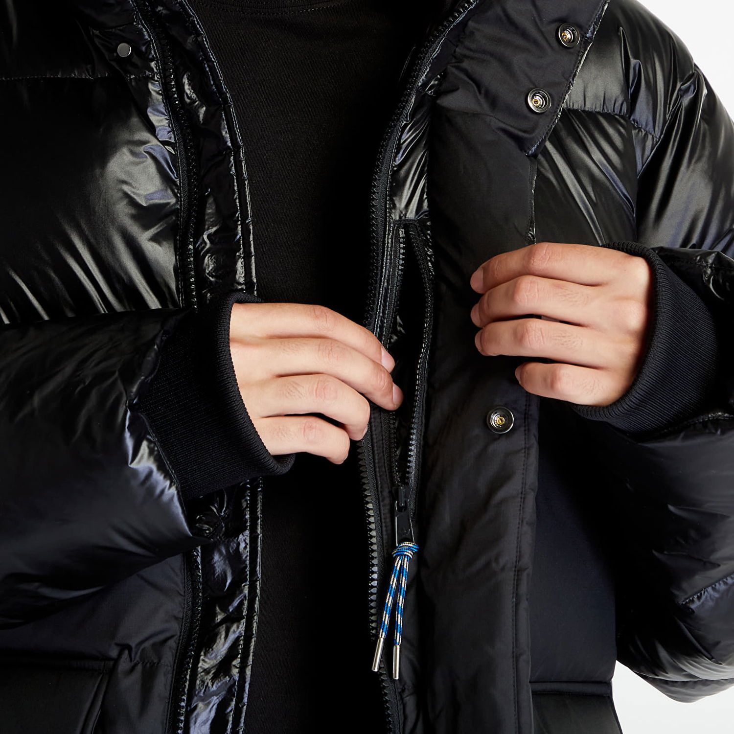 Prešívaná bunda adidas Originals Mid Puffer Jacket Black Čierna | IR7133, 1