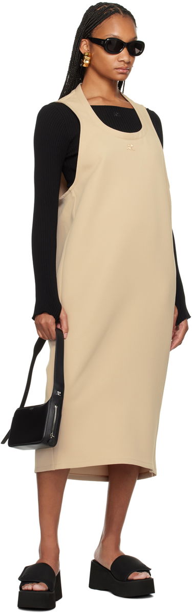 Šaty Courrèges Courrèges Holistic Midi Dress Béžová | 124CRO367PL0007, 4