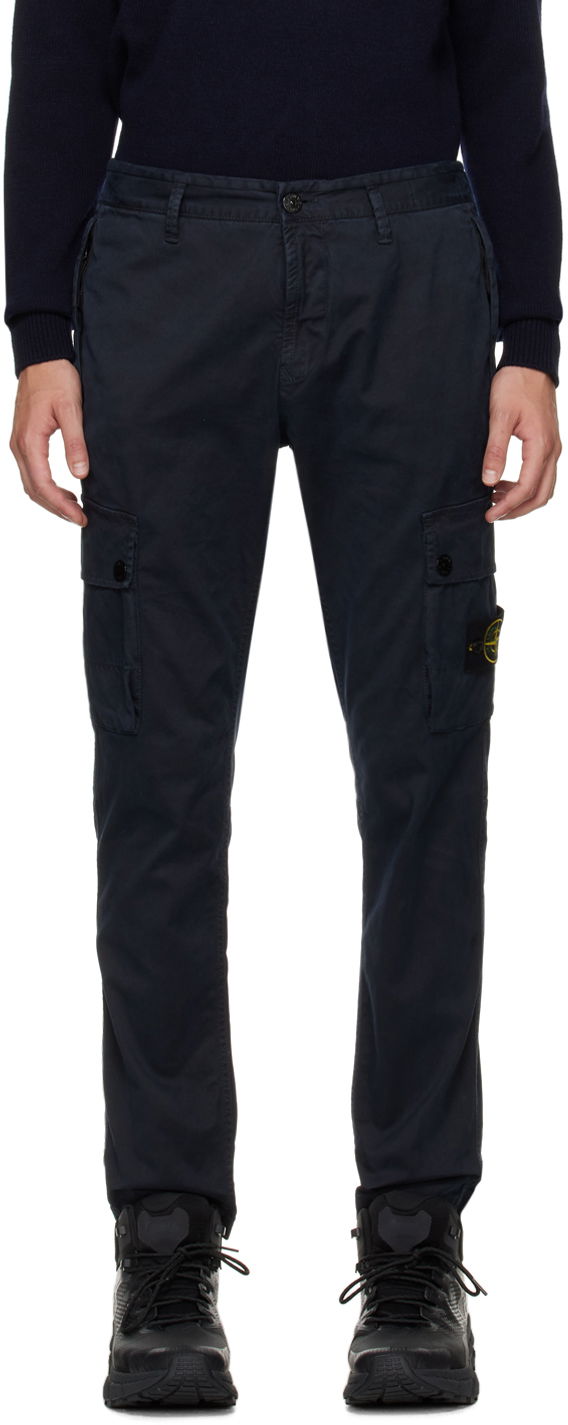 Cargo nohavice Stone Island Garment-Dyed Cargo Navy | 7915303L1, 0