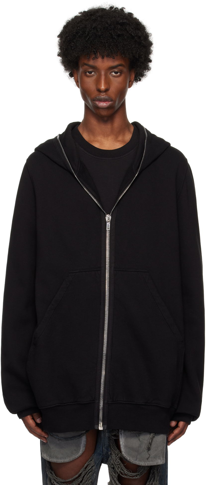 Mikina Rick Owens Jumbo Gimp Hoodie Čierna | DU02D2283 F