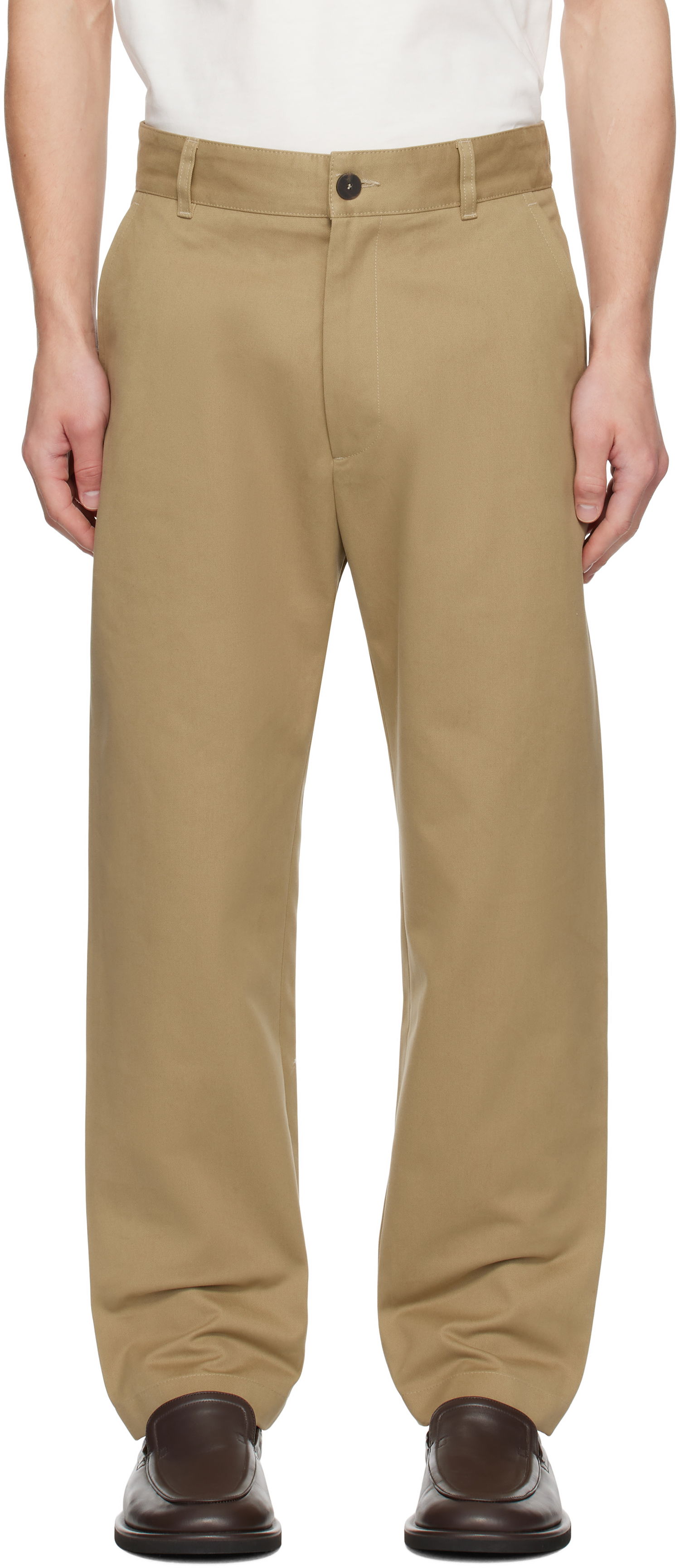 Nohavice Studio Nicholson Studio Nicholson Bill Trousers Béžová | BILL SNM - 1337, 0