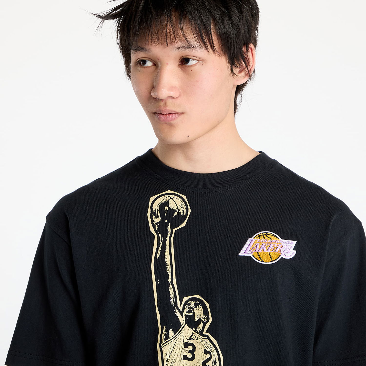 Tričko Mitchell & Ness Mitchell & Ness Lakers Magic Johnson Vintage Graphic Tee Čierna | NN12306-LALBLCK, 1
