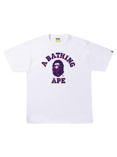 Tričko BAPE Color Camo College Tee Biela | 1I30-110-012