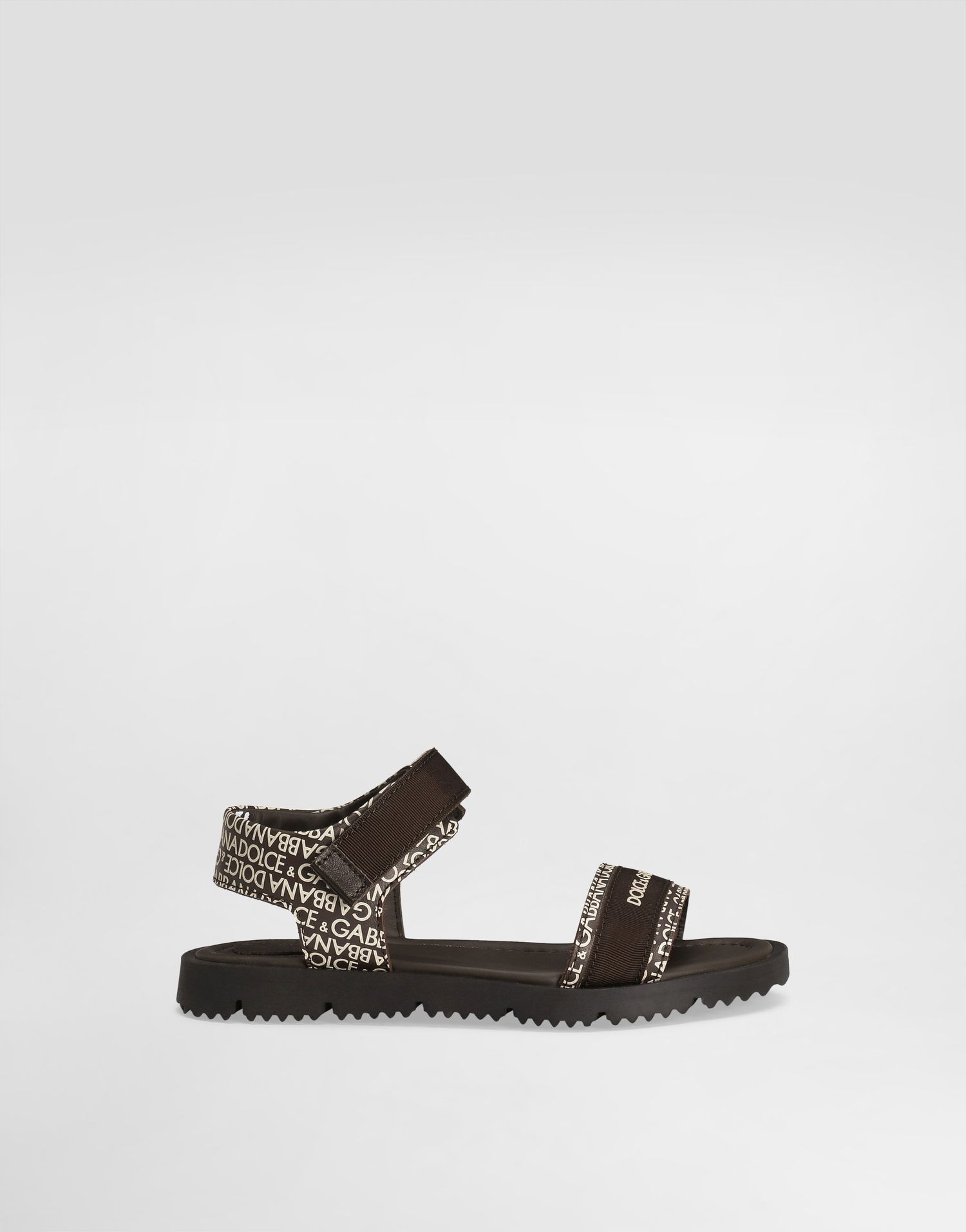Doplnky Dolce & Gabbana Dolce & Gabbana Calfskin Logo Print Sandals Hnedá | DA5207AX182HMXCK, 0