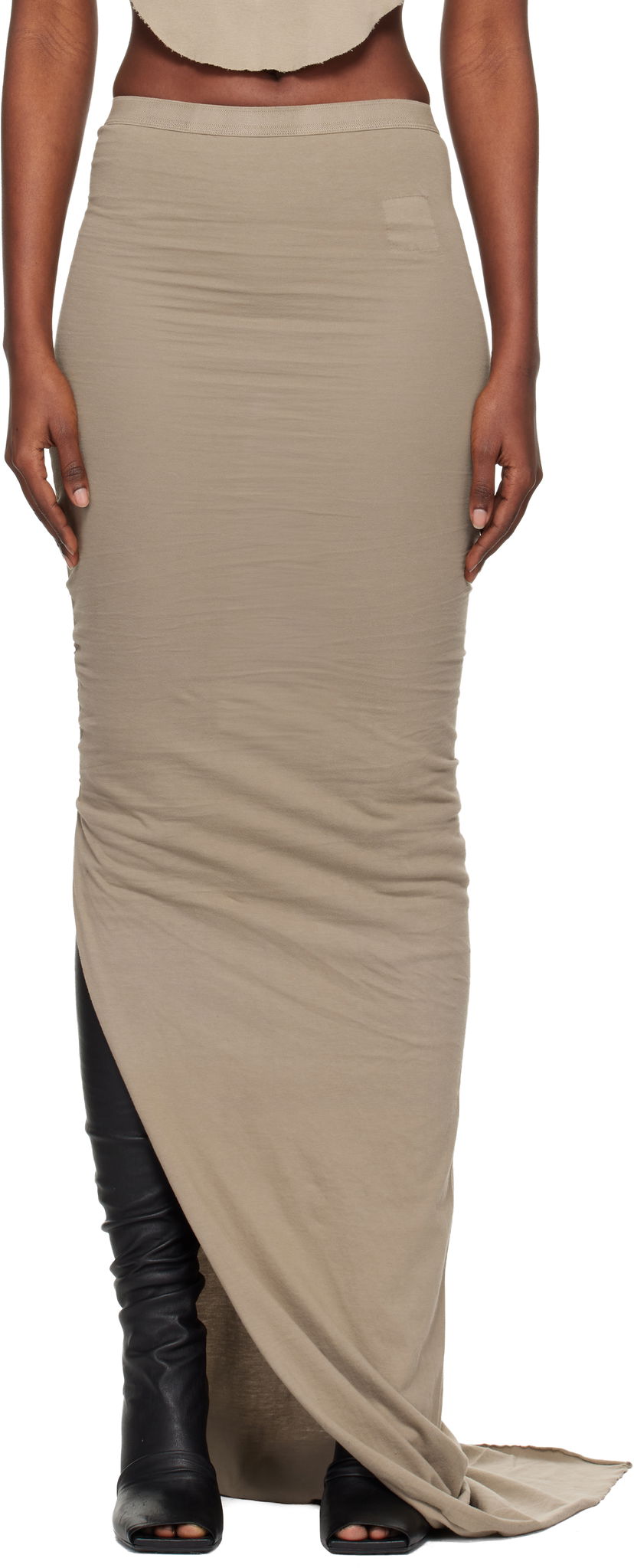 Sukňa Rick Owens Rick Owens DRKSHDW Concordians Soft Edfu Maxi Skirt Béžová | DS02E7337 RN