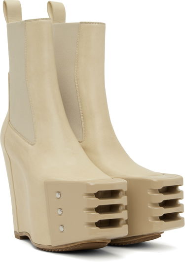 Oblečenie Rick Owens Rick Owens Hollywood Grilled Wedge Beatle Chelsea Boots Béžová | RP01E7848 LBHGR, 3