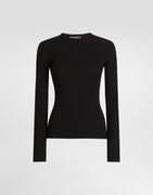 Dolce & Gabbana Wool Ribbed Fitted Sweater