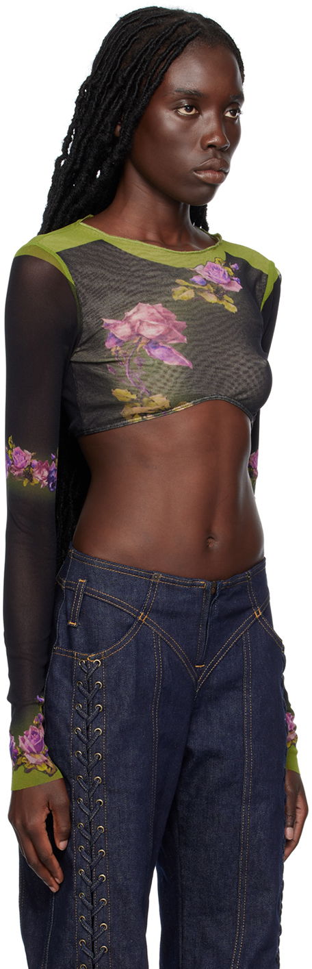 Crop Top Jean Paul Gaultier Gaultier 'The Fleurs Petit Grand' Crop Top Rôznofarebný | 23/12-F-TO080-T525-4000, 1