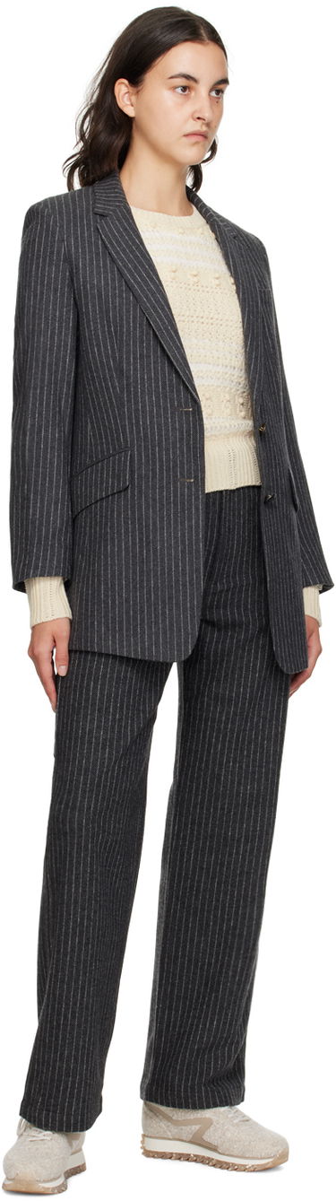 Sveter rag & bone Striped Crocheted Sweater Béžová | WAS23F046LV46, 3