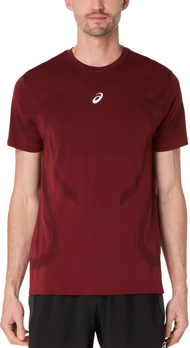 Tričko Asics Road Seamless Short Sleeve T-Shirt Vínová | 2011d355-200, 0