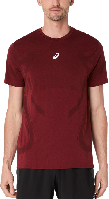 Tričko Asics Road Seamless Short Sleeve T-Shirt Vínová | 2011d355-200, 0