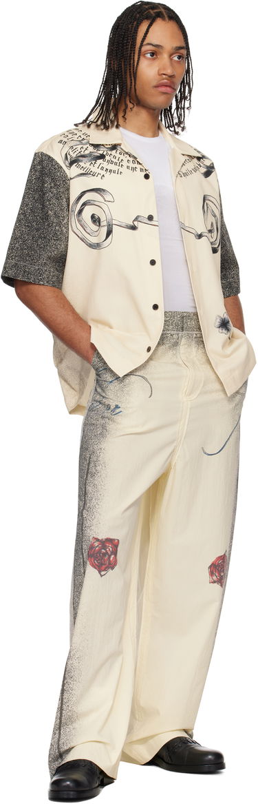 Košeľa Jean Paul Gaultier Jean Paul Gaultier 'The Multi-Tattoo' Print Bowling Shirt Béžová | 25/34-U-CH098-D504-030030, 4