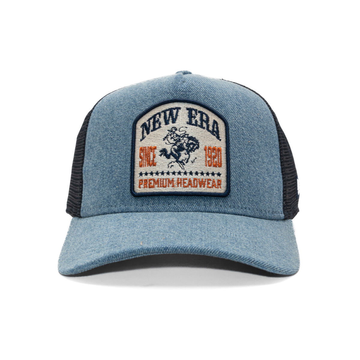 Šiltovka New Era New Era Western Rodeo Denim Patch 9FORTY Trucker Hat Modrá | 60691197, 1