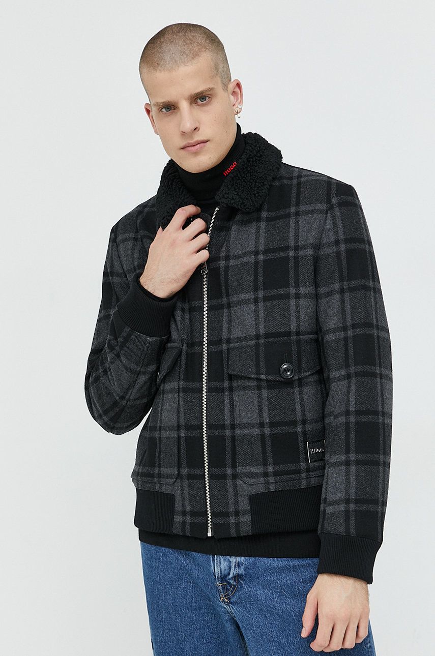 Bunda BOSS Jacket Šedá | 50476074, 0