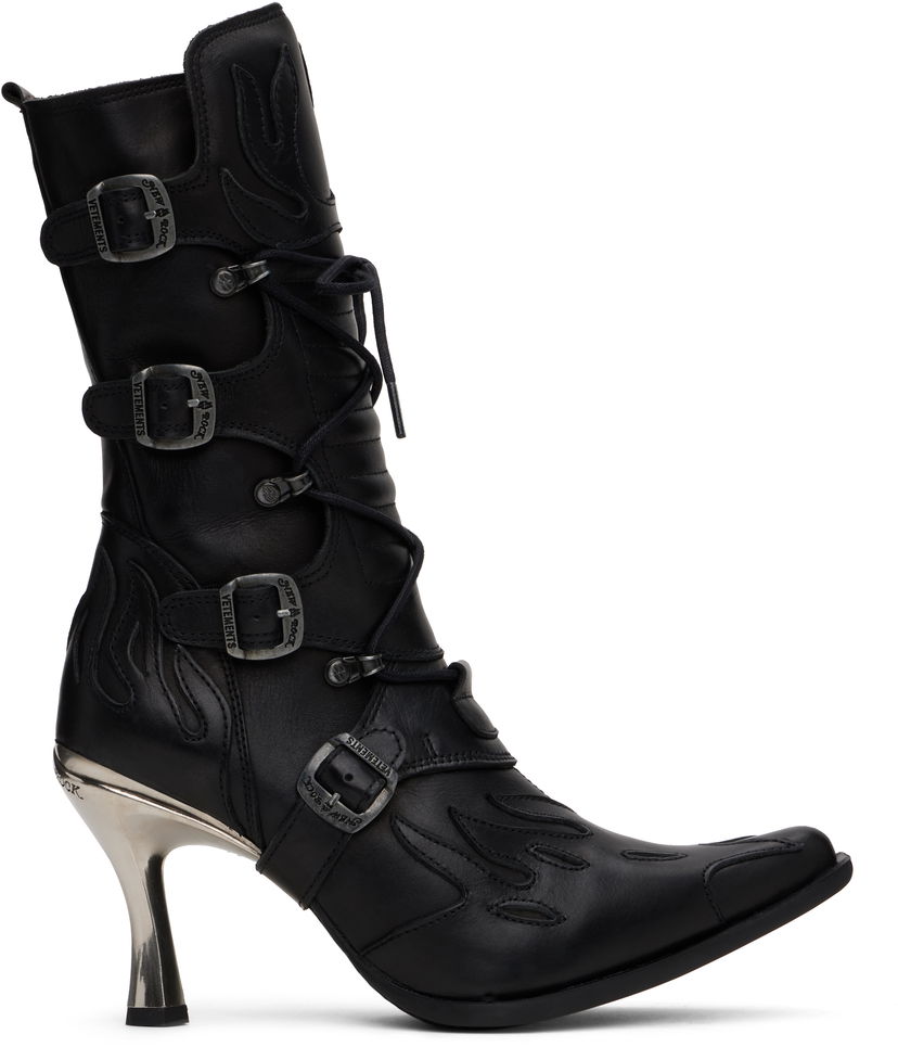 Tenisky a topánky VETEMENTS Vetements New Rock Edition Rockstar Boots Čierna | WA66BO120B