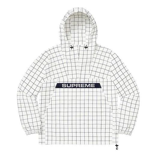 Vetrovka Supreme Supreme Heavy Nylon Anorak Plaid Interchange Jacket Biela | SUP-FW19-263