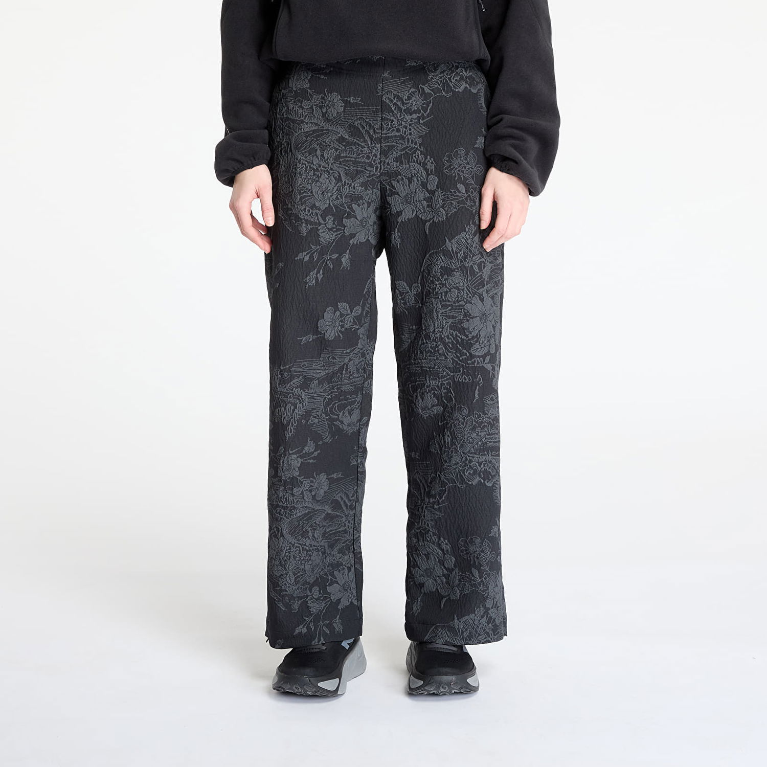 Nohavice Nike Sportswear Collection Mid-Rise Jacquard Track Pants Čierna | HF9588-010, 0