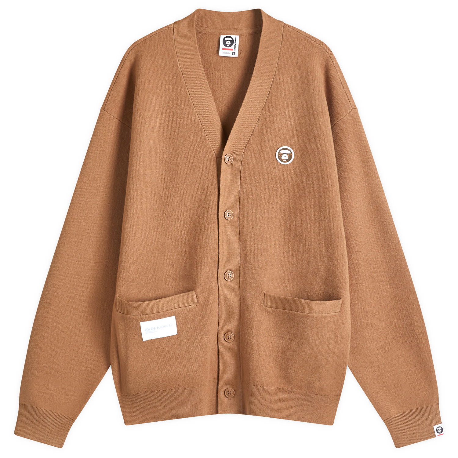 Sveter AAPE by A Bathing Ape AAPE Now Camo Badge Knit Cardigan Hnedá | AAPKNMB335XXNBWL, 1