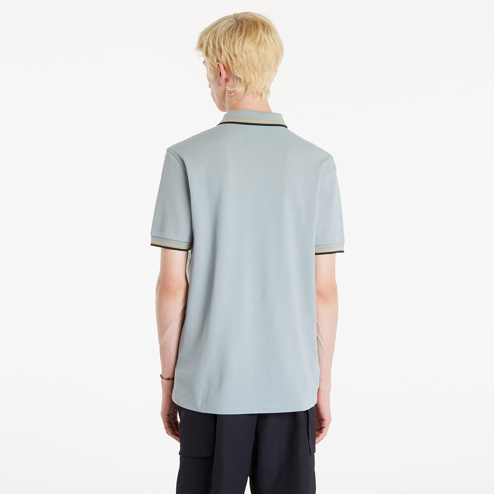 The Twin Tipped Polo Short Sleeve Tee Silver Blue/ Dark Caramel/ Black