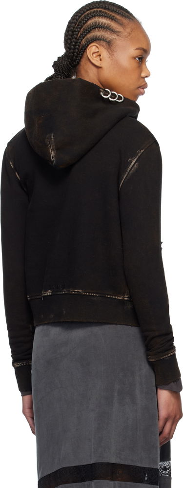 Mikina We11done We11done Pierced Zip-Up Hoodie Čierna | WD-TJ0-25-821-U-BK, 2