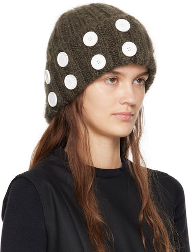 Kulicha Chopova Lowena Chopova Lowena Mohair Beanie with Buttons Červená | 8277, 3