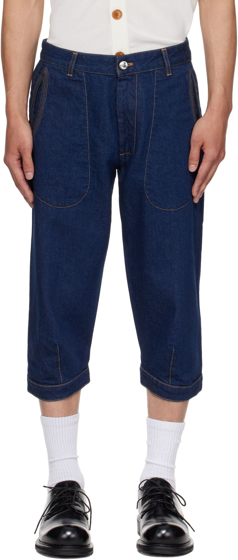 Džínsy Vivienne Westwood Vivienne Westwood Casa Breeches Jeans Modrá | 3902000Z-W0162-